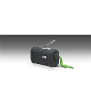 Muse | Portable Solar Radio with Crank and Flashlight | MH-08 MB | AUX in | Bluetooth | FM radio