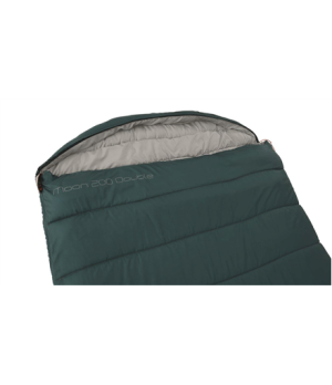 Easy Camp | Moon 200 Double | Sleeping Bag | 220 x 150 cm | 2 way open - auto lock, L-shape | Teal