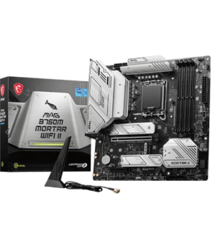 MSI | MAG B760M MORTAR WIFI II | Processor family Intel | Processor socket LGA 1700 | Memory slots 4 | Chipset INTEL B760 | ‎Mic