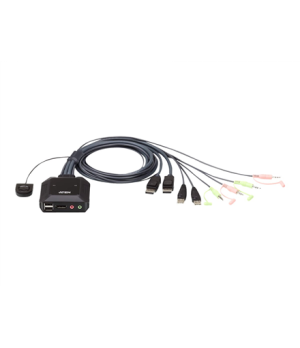 Aten | USB DisplayPort Cable with Remote Port Selector | CS22DP | 2-Port KVM Switch