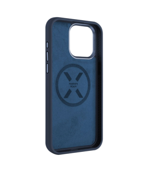 Fixed | MagFlow | Back cover | Apple | iPhone 15 Pro | Liquid silicon | Blue