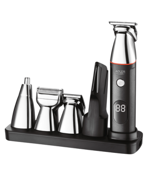 Adler | 5in1 Men’s Grooming Kit | AD 2946 | Cordless | Number of length steps 4 | Black/Stainless Steel