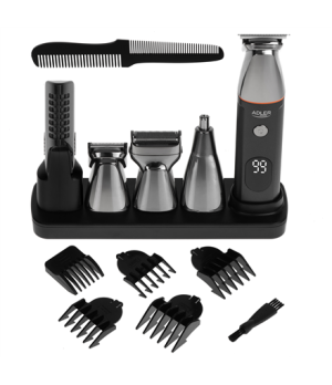 Adler | 5in1 Men’s Grooming Kit | AD 2946 | Cordless | Number of length steps 4 | Black/Stainless Steel