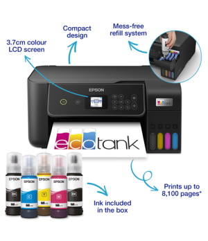 Epson EcoTank | L3280 | Inkjet | Colour | A4 | Wi-Fi | Black