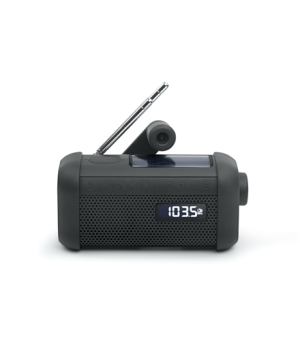 Muse | Portable Solar Radio with Crank and Flashlight | MH-08 MB | AUX in | Bluetooth | FM radio