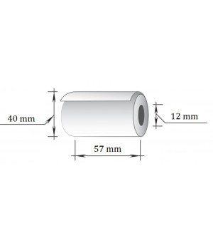 Terminė kasos juosta, 57 mm x 18 m/12 mm, 48g., 10 vnt/pak