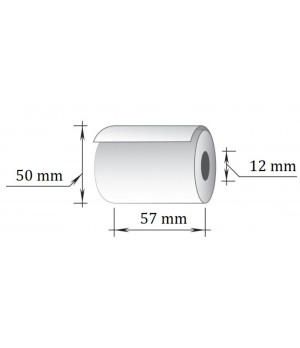 Terminė kasos juosta, 57 mm x 30 m/12 mm, 10 vnt/pak