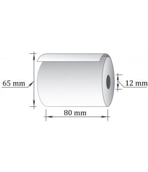 Terminė kasos juosta, 80 mm x 63 m/12 mm, 10 vnt/pak