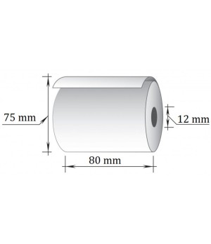 Terminė kasos juosta, 80 mm x 73 m/12 mm, 48 g., 10 vnt/pak