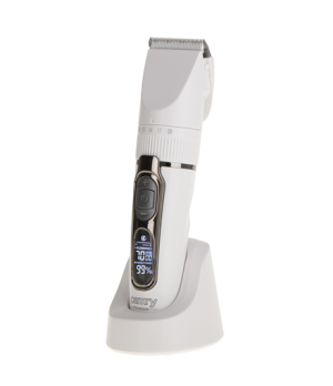 Camry | Hair Clipper with LCD Display | CR 2841 | Cordless | Number of length steps 6 | White/Brown