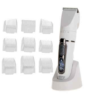 Camry | Hair Clipper with LCD Display | CR 2841 | Cordless | Number of length steps 6 | White/Brown