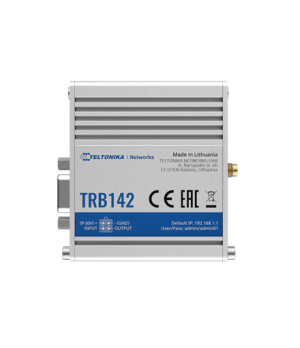 Teltonika TRB142003000 Gateway, 2G/3G/4G LTE (Cat 1), Equipped with RS232 for serial communication | LTE Gateway | TRB142 | No W