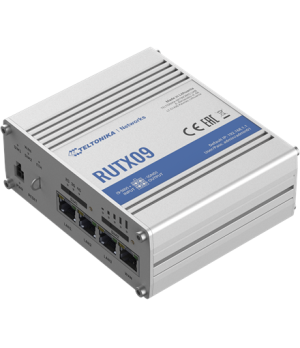 Rugged Industrial LTE-A Cat6 Router | RUTX09 | No Wi-Fi | 10/100/1000 Mbit/s | Ethernet LAN (RJ-45) ports 4 | Mesh Support No | 