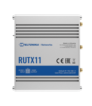 Industrial Router 4G LTE Cat6 DualSIM | RUTX11 | 802.11ac | 867 Mbit/s | 10/100/1000 Mbit/s | Ethernet LAN (RJ-45) ports 4 | Mes