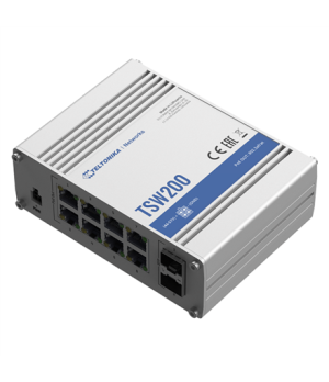 Teltonika Ethernet Switch TSW200 Unmanaged, Desktop, 1 Gbps (RJ-45) ports quantity 8, SFP ports quantity 2, PoE ports quantity 8