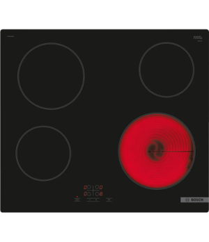 Bosch Hob | PKE61RBA2E | Electric | Number of burners/cooking zones 4 | Touch | Timer | Black