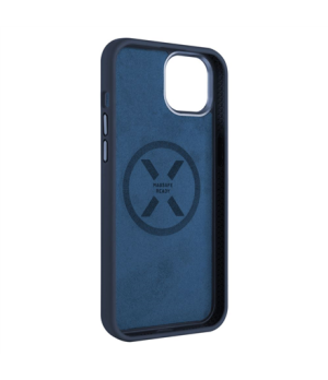 Fixed | MagFlow | Back cover | Apple | iPhone 15 Plus | Liquid silicon | Blue