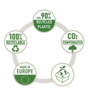 Stovas dokumentams Leitz Recycle, A4, mėlynas