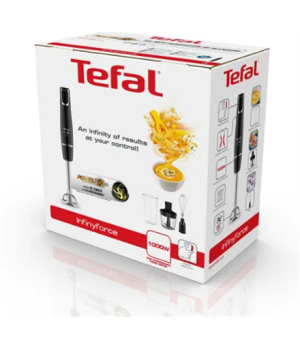 TEFAL | Blender | HB943838 InfintyForce | Hand Blender | 1000 W | Number of speeds 1 | Chopper | Black